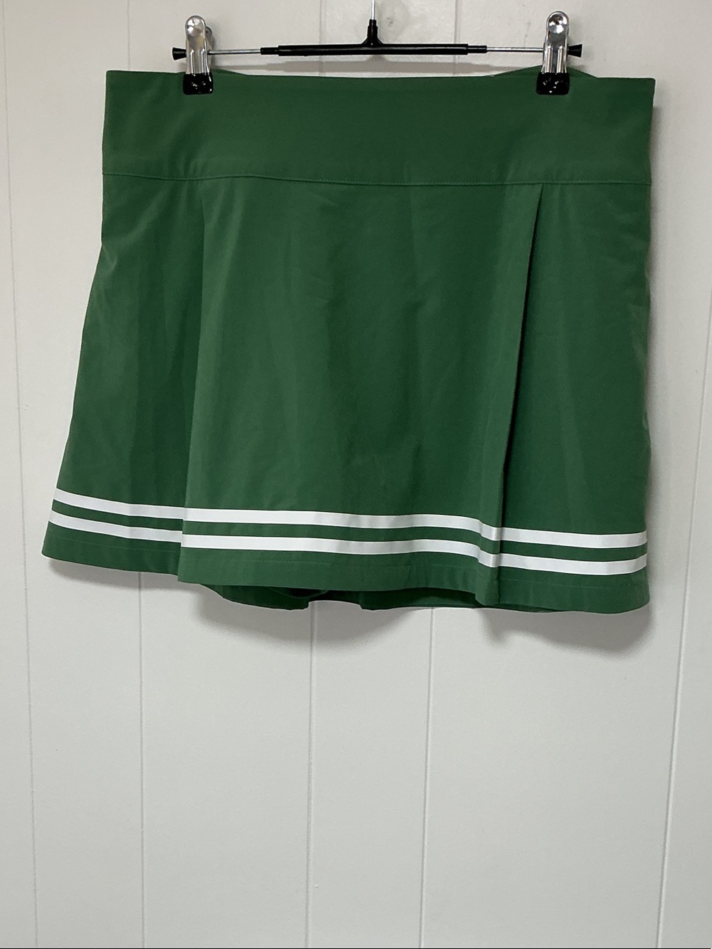 Calia Green Circle Skirt with White Stripe Trim